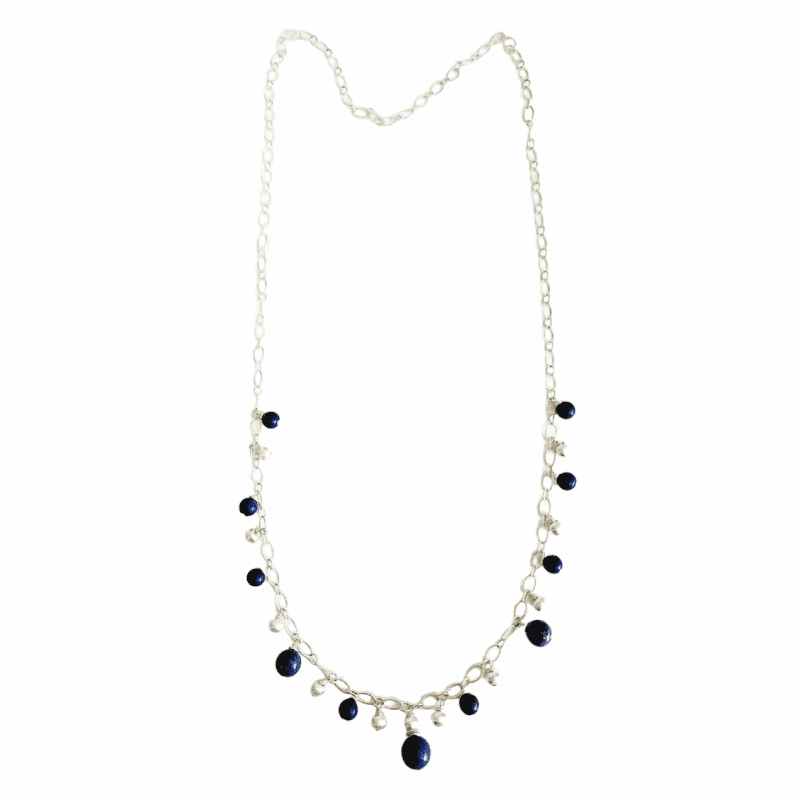 minu jewels necklace maxi 24 silver necklace with blue lapis silver accents minu 21 maxi n 25082473 40551309508866