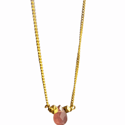 MINU Jewels Necklace Pink Tourmaline Drop Necklace