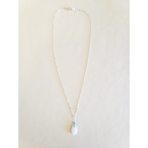 MINU Jewels Necklace Silver Faceted Moonstone & Amazonite 16" Necklace on Silver or Gold Chain | MINU