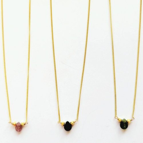 minu jewels necklace tourmaline drop necklace 40095285084418