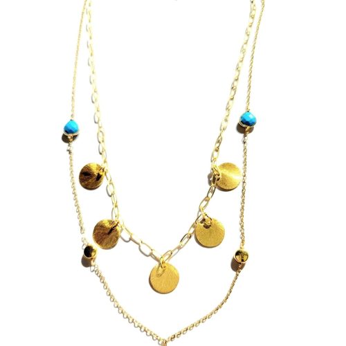 minu jewels necklaces chavel 16 chain necklace with faceted turquoise lapis centerpiece chavel necklace minu jewels 23 chavl n 74082620 39916443992322