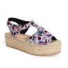 N.Y.L.A. SHOES PLATFORM 6 / SKULL N.Y.L.A. Shoes Women's Alstacia Skull Print Espadrille Platform Sandals