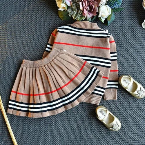 oneakids baby toddler clothing 2 piece girls knit skirt and cardigan set 41576291926274