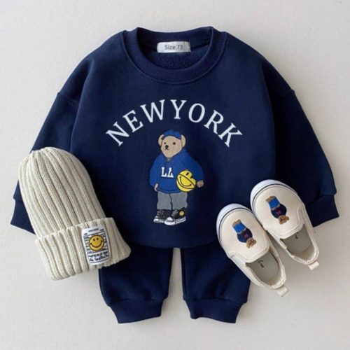 ONEAKIDS BLUE / 18-24M 2-Piece Top & Bottom Big City Set