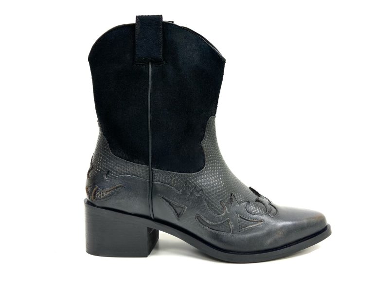 oobash venti black mid calf western boot 41847076159746