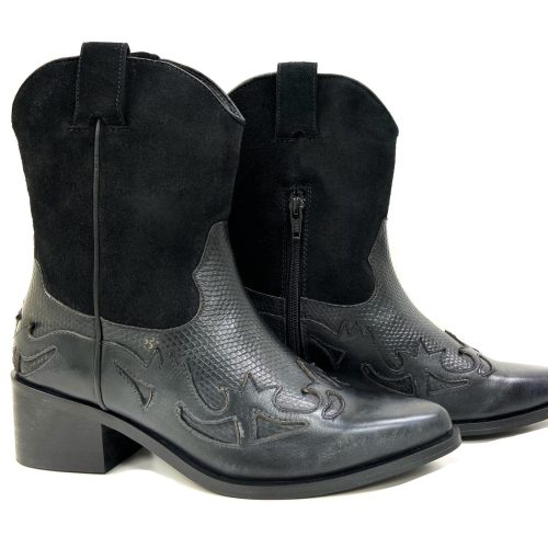 oobash venti black mid calf western boot 41847076225282