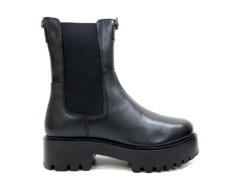 oobash women s boots luna black mid calf chelsea 41098184360194