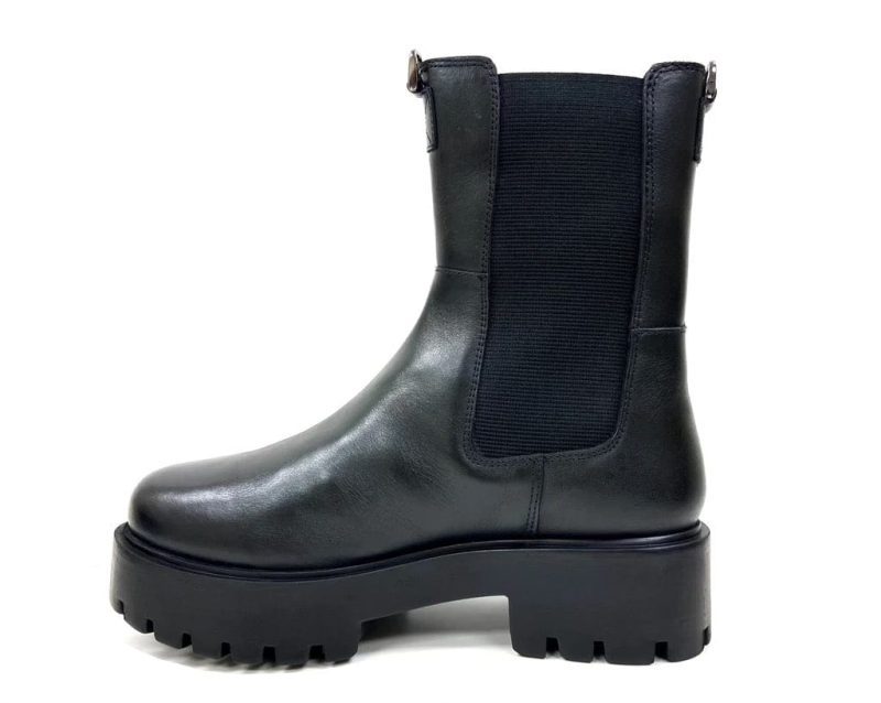 oobash women s boots luna black mid calf chelsea 41098184392962