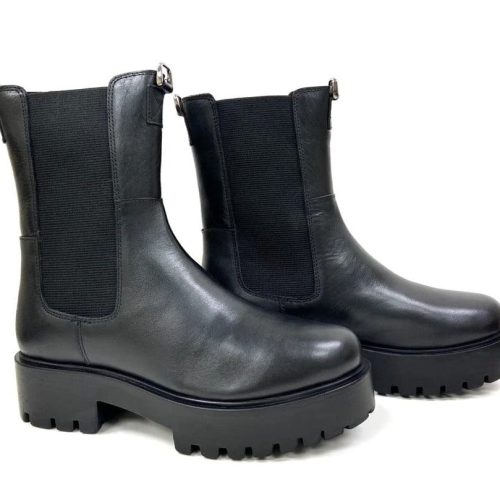 oobash women s boots luna black mid calf chelsea 41098184425730