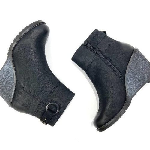 oobash women s boots sophie black wedge bootie sophie black wedge bootie 42101743681794