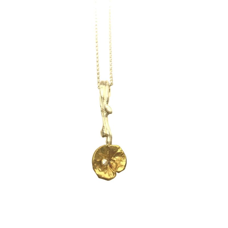 pattie parkhurst jewelry necklaces dainty single flower gold sterling necklace 653d7d721b64b 39557882282242