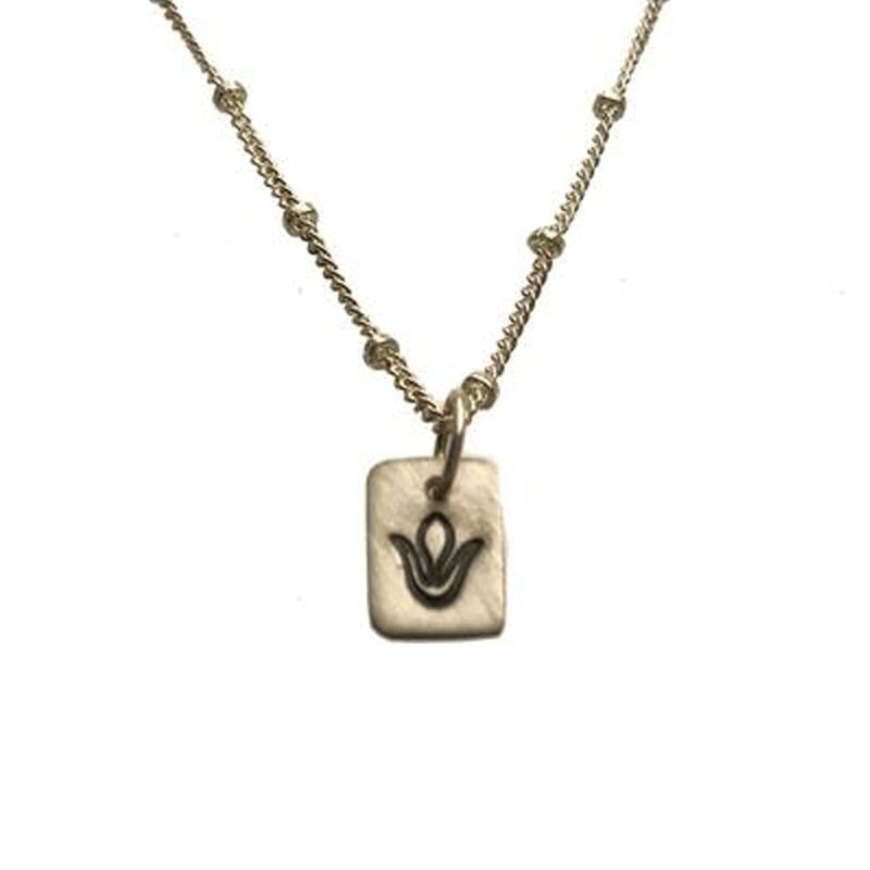 pattie parkhurst jewelry necklaces thriving lilly stamped sterling silver necklace 39557890801922