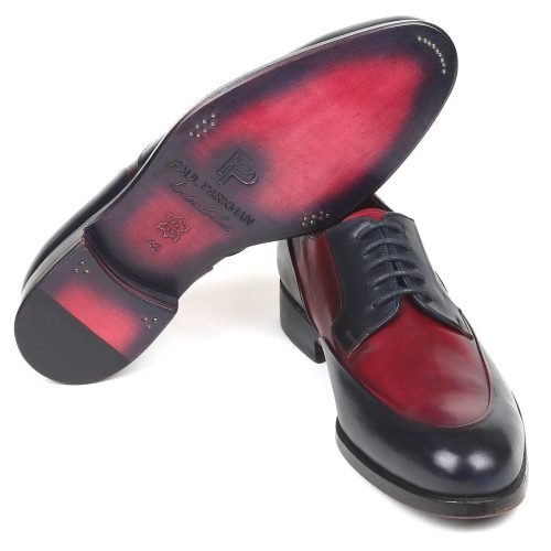 paul parkman paul parkman men s bordeaux navy derby shoes id 993 bdnv 36482756247810