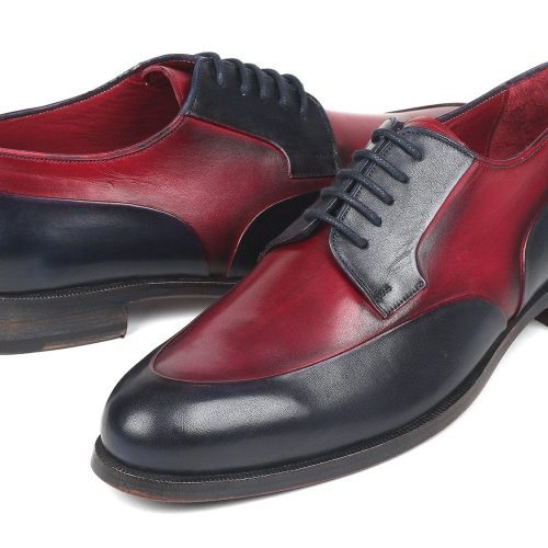 paul parkman paul parkman men s bordeaux navy derby shoes id 993 bdnv 36482756280578