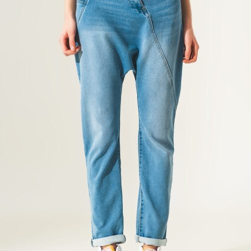 q2 jeans 90s baggy jeans in blue vintage wash 39087926313218