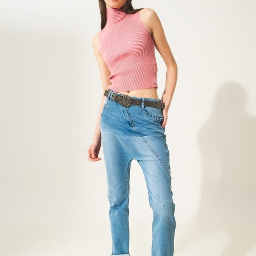 q2 jeans 90s baggy jeans in blue vintage wash 39087926411522