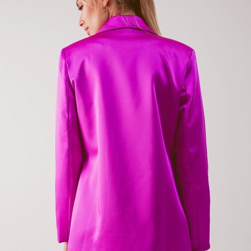 q2 women s blazer satin double breasted suit blazer in fuchsia satin double breasted suit blazer in fuchsia 39087713911042