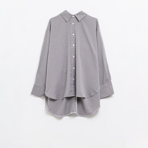 q2 women s blouse oversize gingham shirt with bow detail in black and white oversize gingham shirt with bow detail in black and white 42115301081346