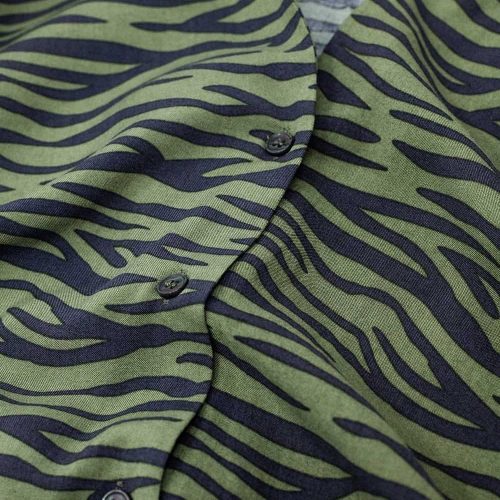 q2 women s blouse zebra printed shirt in green zebra printed shirt in green 42115303276802