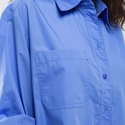 q2 women s blouses super oversized high low shirt in blue super oversized high low shirt in blue 41158949896450