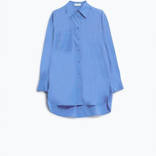 q2 women s blouses super oversized high low shirt in blue super oversized high low shirt in blue 41158949929218