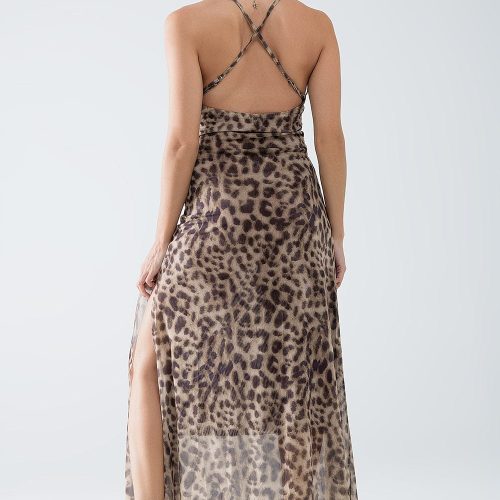 q2 women s dress leopard strap dress in mesh fabric leopard strap dress in mesh fabric 42115314647298 1