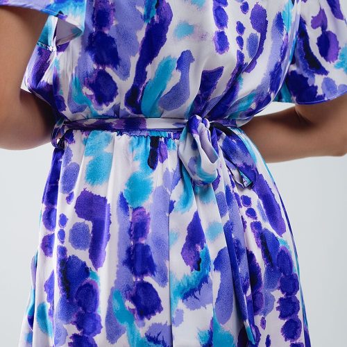 q2 women s dress wrap short dress in blue and purple tie dye wrap short dress in blue and purple tie dye 41100316901634