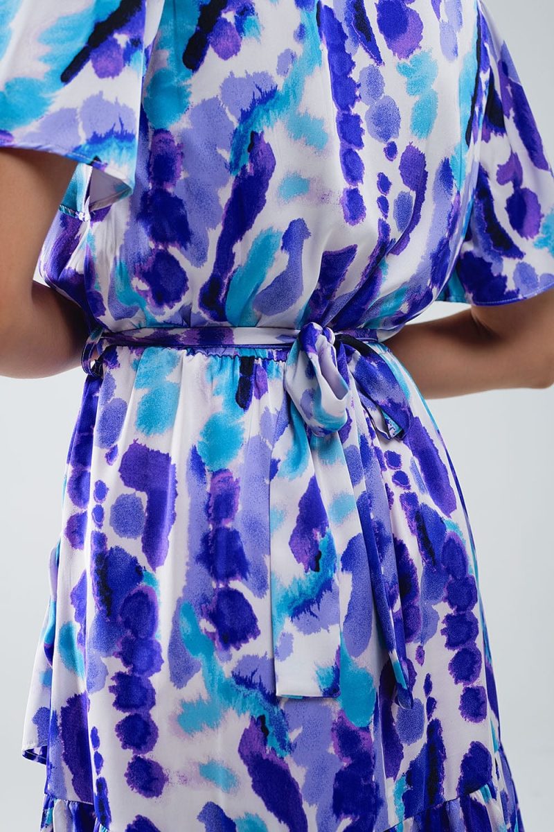 q2 women s dress wrap short dress in blue and purple tie dye wrap short dress in blue and purple tie dye 41100316901634