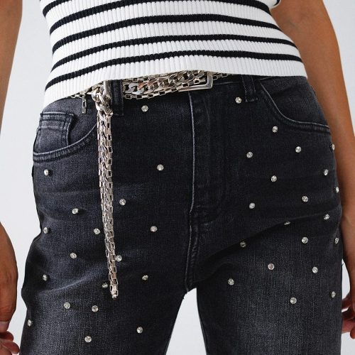 q2 women s jean black skinny jeans with rhinestones black skinny jeans with rhinestones 41586433163522