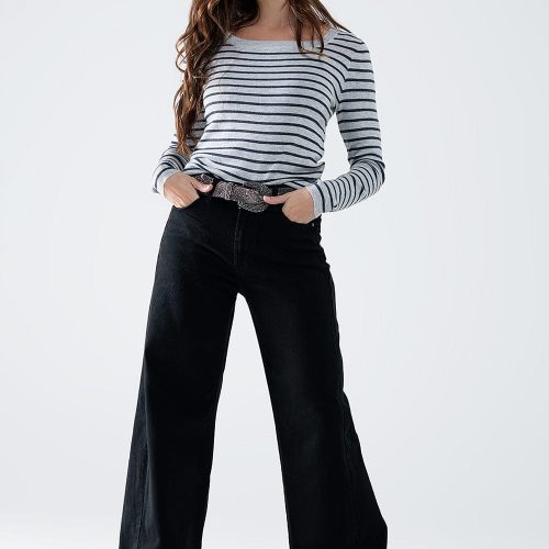 q2 women s jean extra wide leg trousers in black extra wide leg trousers in black 42084487954690