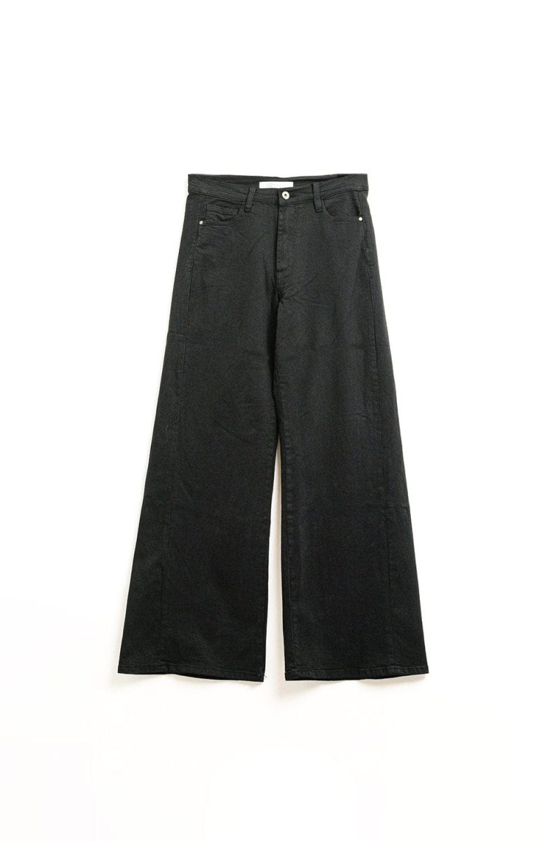 q2 women s jean extra wide leg trousers in black extra wide leg trousers in black 42084488052994