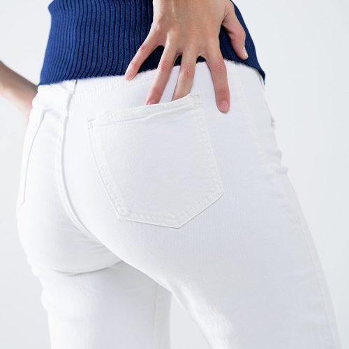 q2 women s jean straight jeans with gold buttons at the side in white straight jeans with gold buttons at the side in white 42115291840770