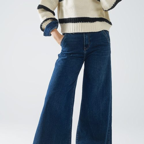 q2 women s jean super wide leg jeans in mid wash super wide leg jeans in mid wash 42115286728962