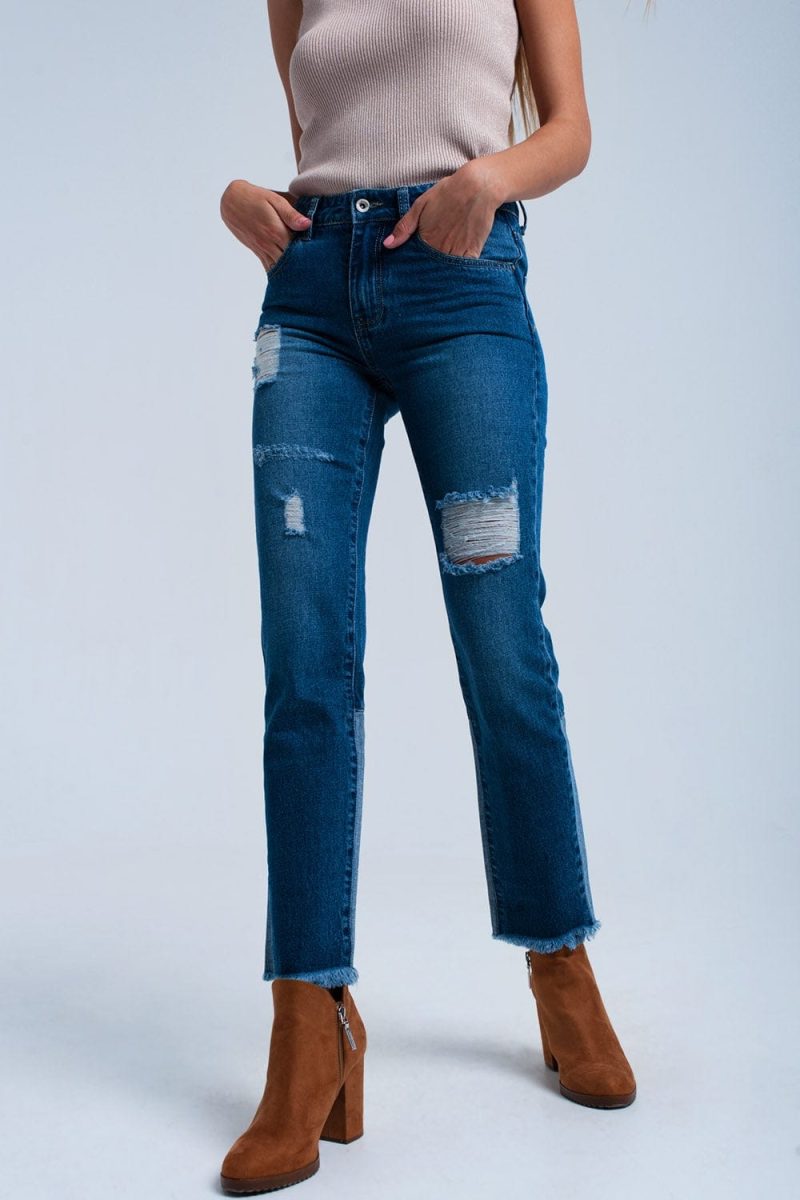 q2 women s jean worn straight jeans 39086710292738