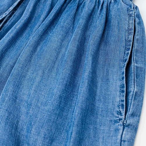 q2 women s pants trousers blue tencel denim style wide leg fluid pants blue tencel denim style wide leg fluid pants 41353113305346