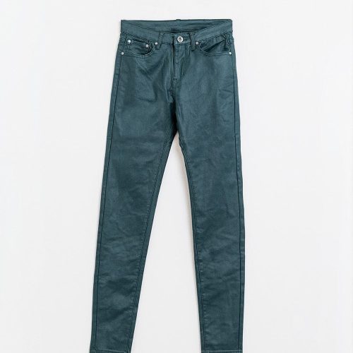 q2 women s pants trousers dark green faux leather super skinny pants 41778183667970 1