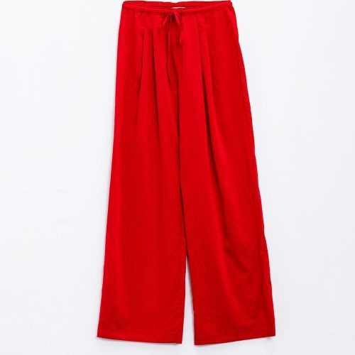 q2 women s pants trousers red relaxed pants with drawstring closing and side pockets 40764553396482