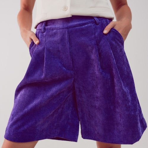 q2 women s shorts longline short in purple cord longline short in purple cord 39087732293890