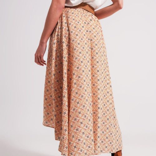 q2 women s skirt 90s midi skirt in geo print 90s midi skirt in geo print 39087321186562