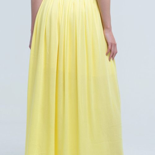 q2 women s skirt yellow maxi skirt with pockets 39086792966402