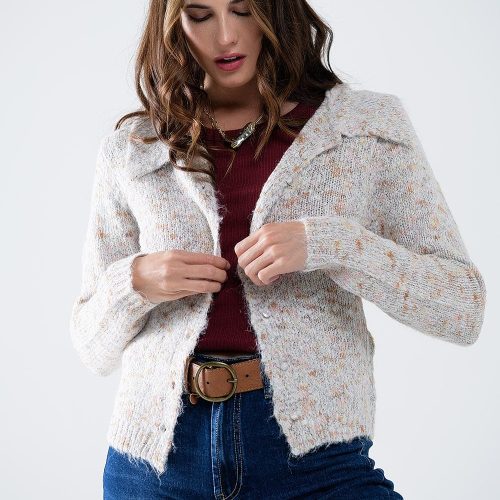 q2 women s sweater beige cardigan with pearl buttons beige cardigan with pearl buttons 42084521640194