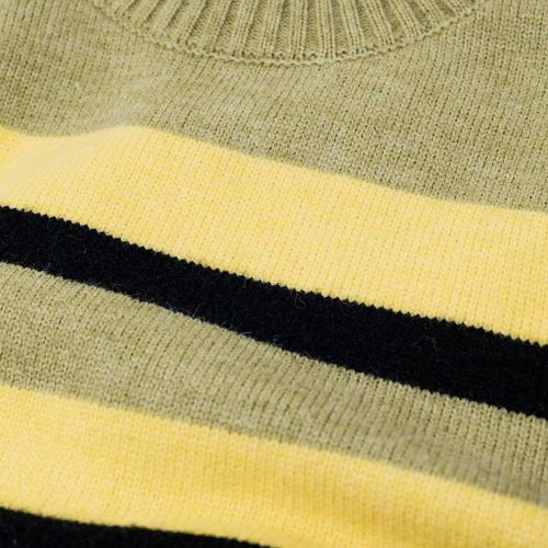 q2 women s sweater green sweater with black and yellow stripes green sweater with black and yellow stripes 42084471243010