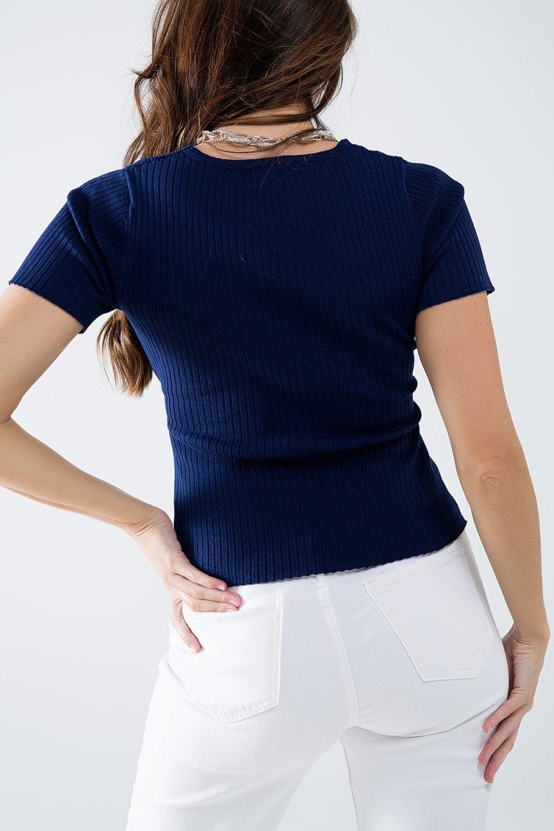 q2 women s sweater navy sweater with crossed front and v neck navy sweater with crossed front and v neck 42115293249794