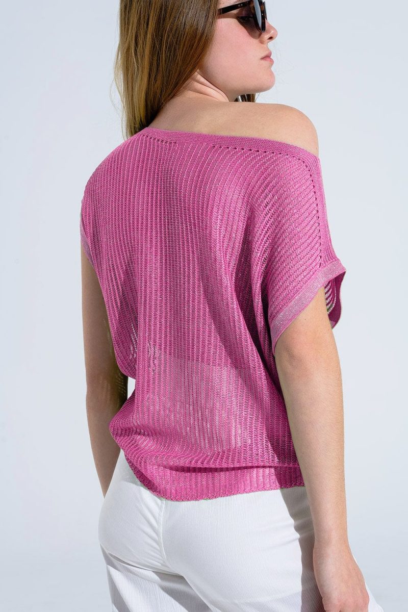 q2 women s sweater one size pink boat neck ribbed sweater with cap sleeves in pink boat neck ribbed sweater with cap sleeves in pink 5460726 60993 2524102621010 40657675059458