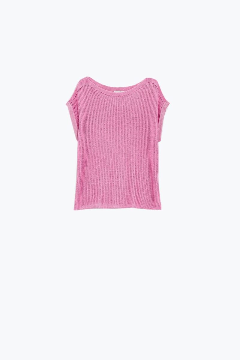 q2 women s sweater one size pink boat neck ribbed sweater with cap sleeves in pink boat neck ribbed sweater with cap sleeves in pink 5460726 60993 2524102621010 40657675157762