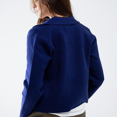 q2 women s sweater soft knit cardigan in ink blue with front pockets soft knit cardigan in ink blue with front pockets 42115312025858 1