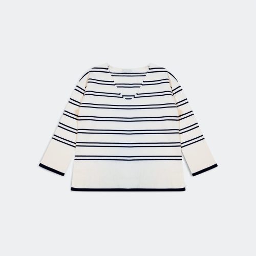 q2 women s sweater sweater in white with navy stripe sweater in white with navy stripe 39087850455298